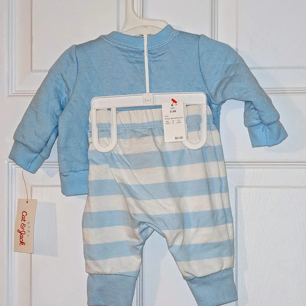 Baby 'Happy Together' Graphic Top & Bottom Set - Cat & Jack™ Blue 3-6‎ 0-3 NEW